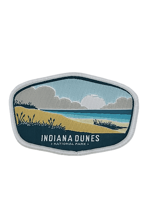 Indiana Dunes National Park Woven Patch - Embroidered Iron-On Souvenir for Backpack, Hat, Jacket image 0