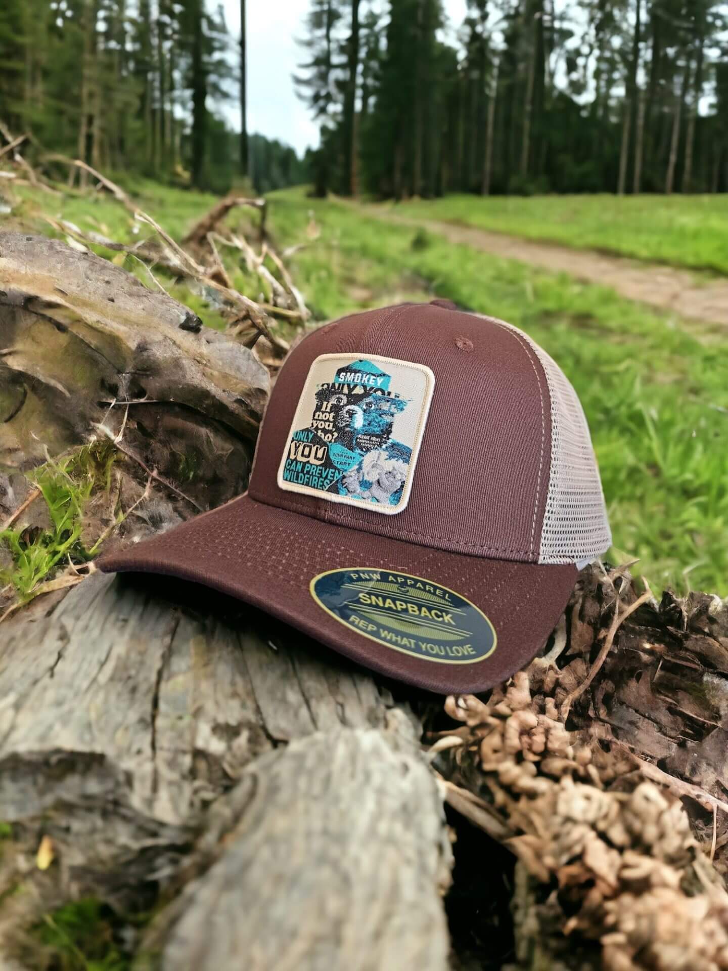 Smokey the Bear Hat - Mesh Back Snapback image 2
