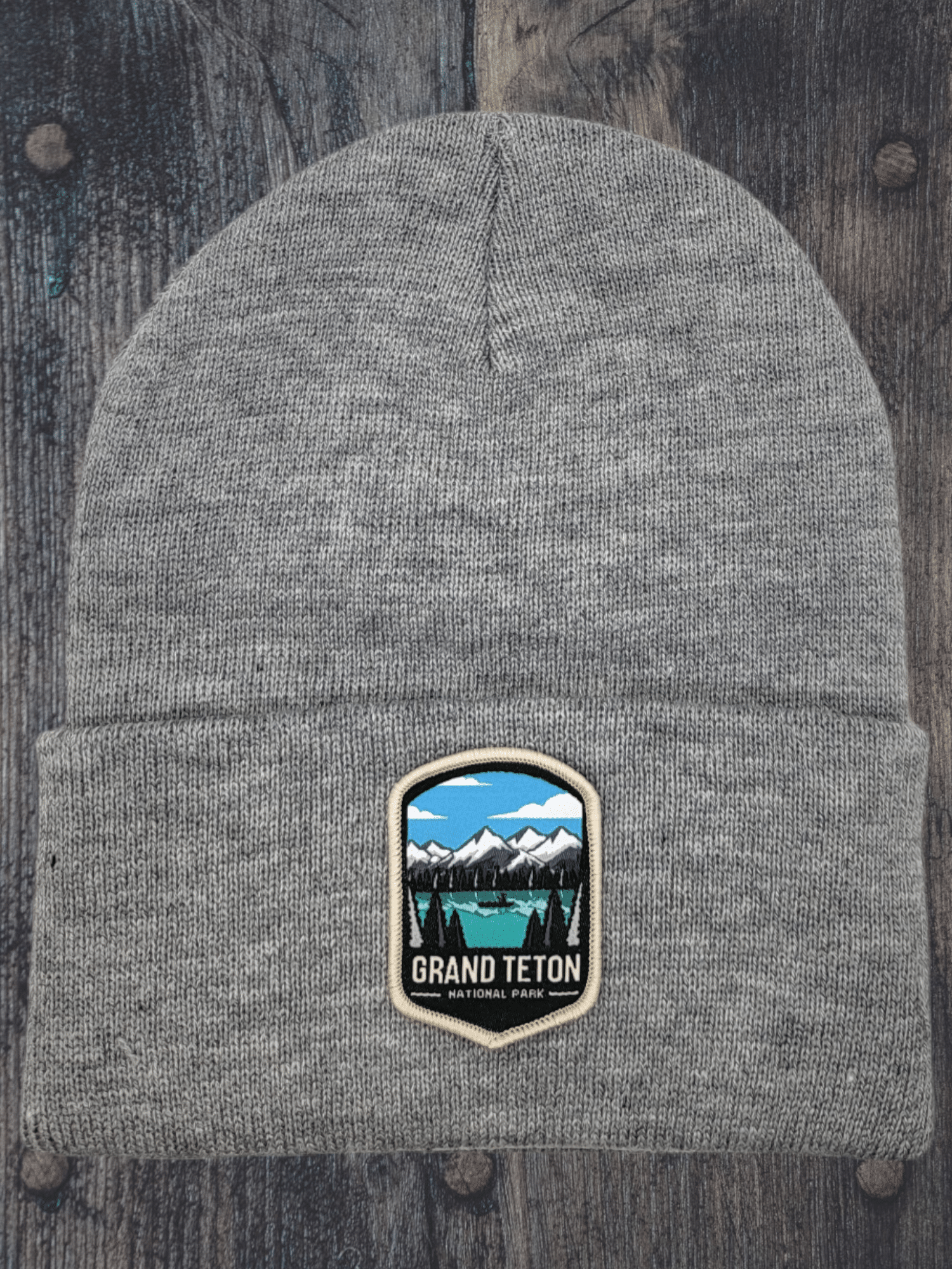Grand Teton Beanie with Patch - Grey image