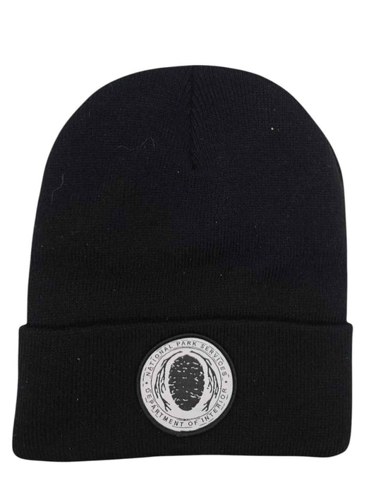 Vintage-Inspired National Park Service Logo Patch Beanie: Outdoor Enthusiast Gift for Nature Lovers