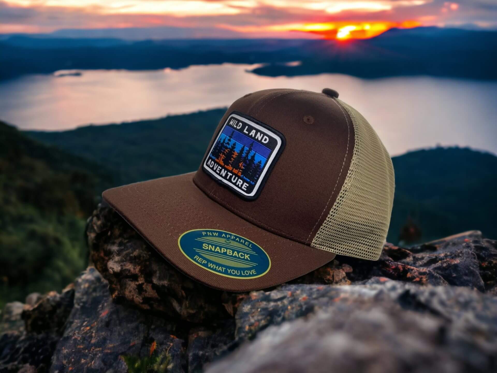 Adventure Trucker Hat Mesh Back Snapback Cap image 2