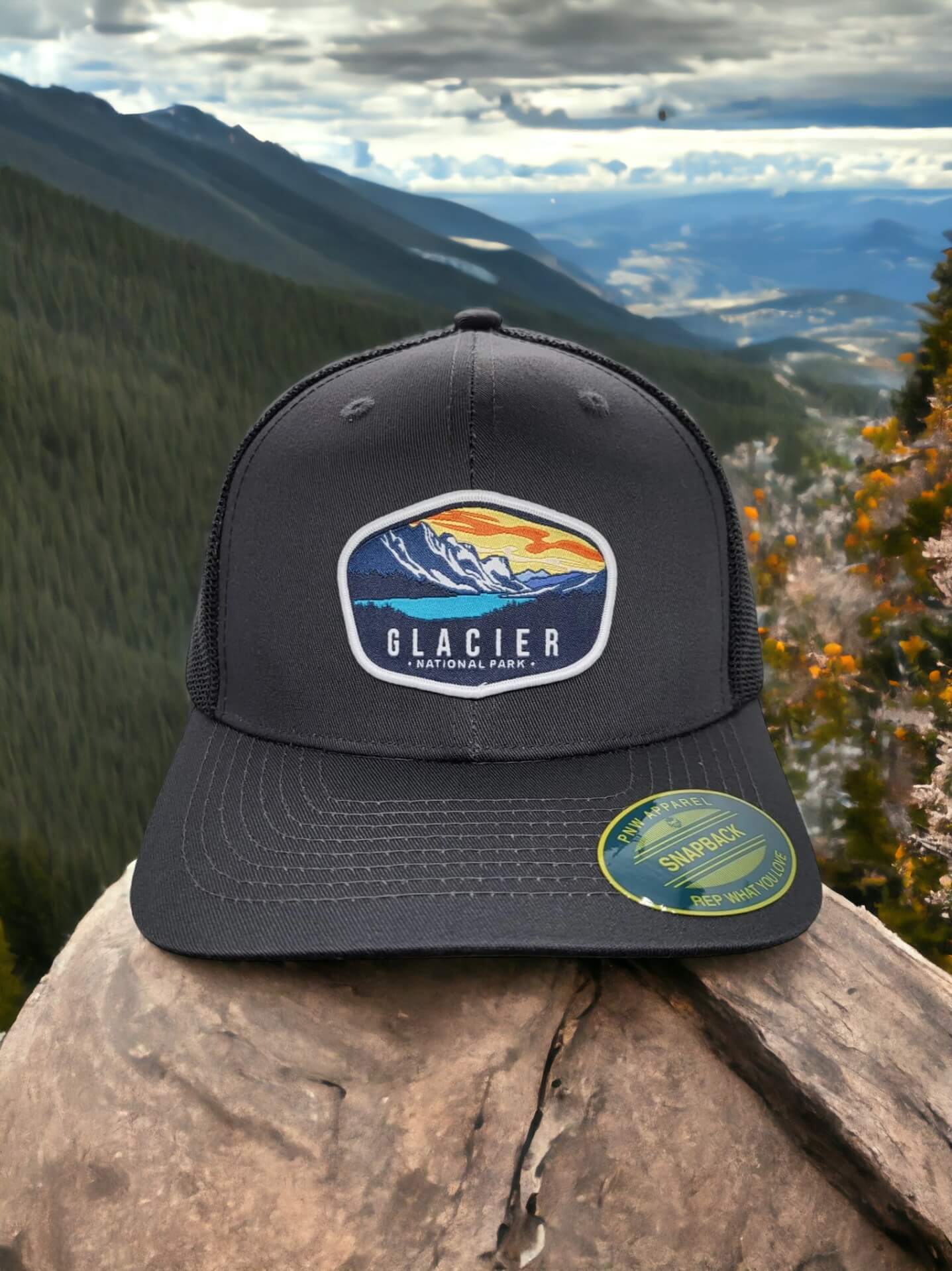 Glacier National Park Snapback Hat image 5