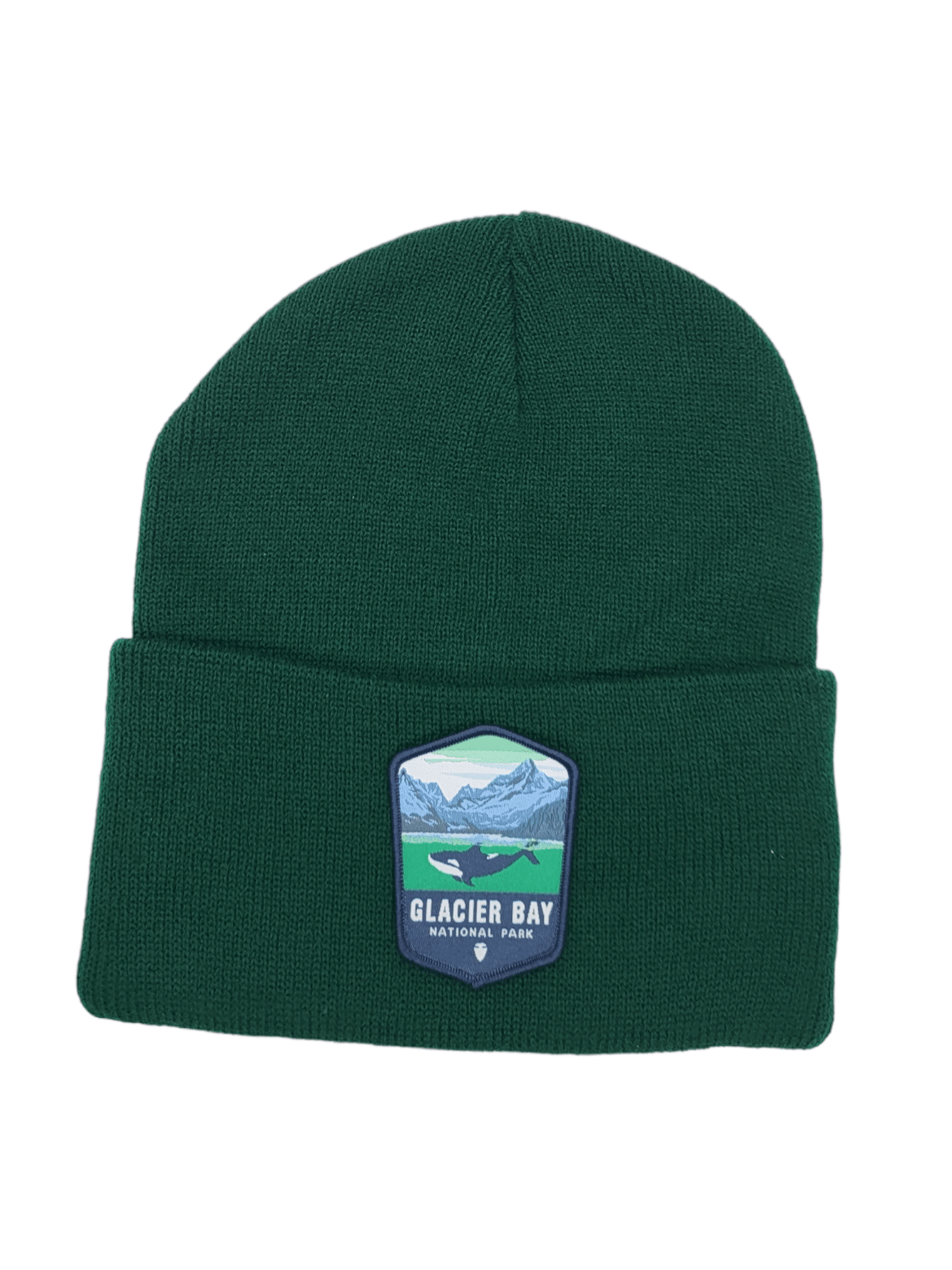 Glacier Bay Beanie – Alaska Adventure Knit Hat - Forest Green image