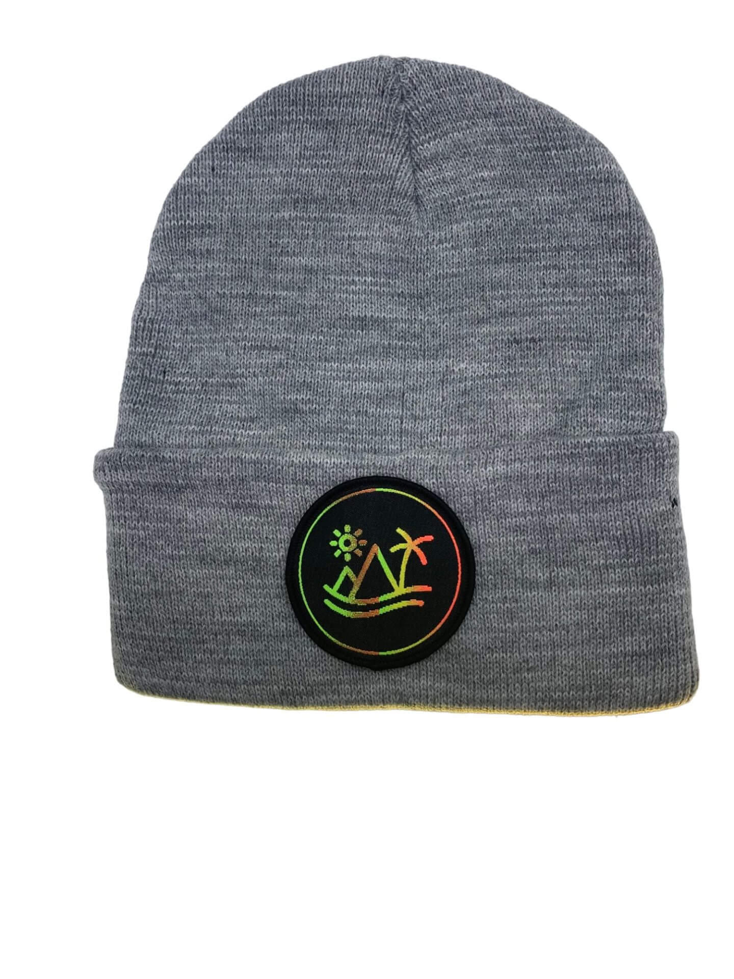 Mountain Palm Tree Beanie Hat - Tropical Beach Sun Cap - Fun Outdoor Skull Accessory Gift image 2