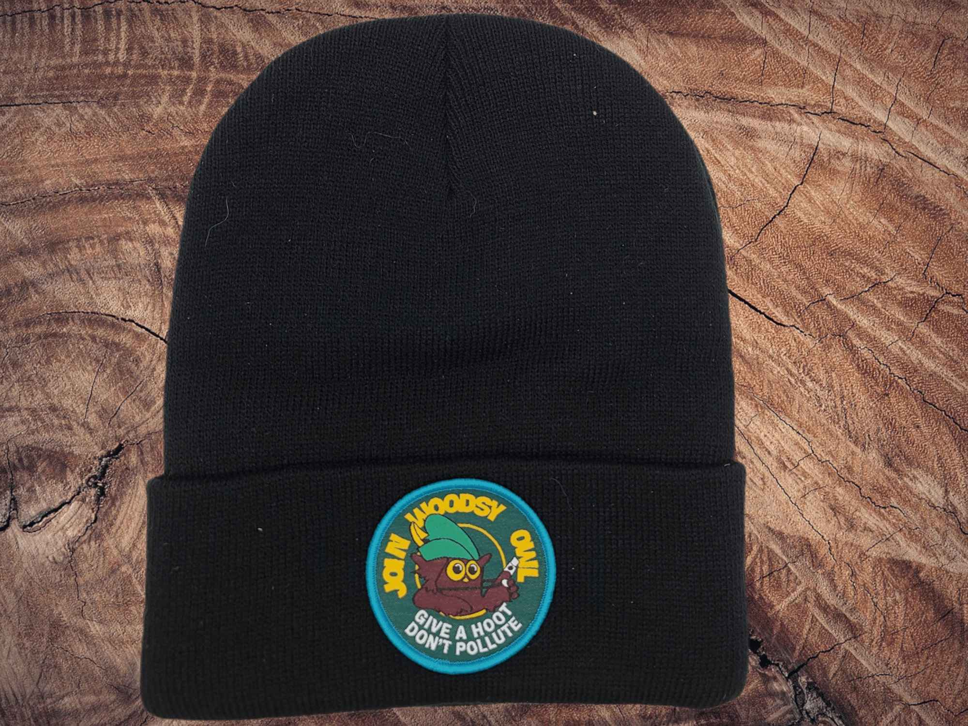 Woodsy Owl Beanie With Woodsy Owl Patch
