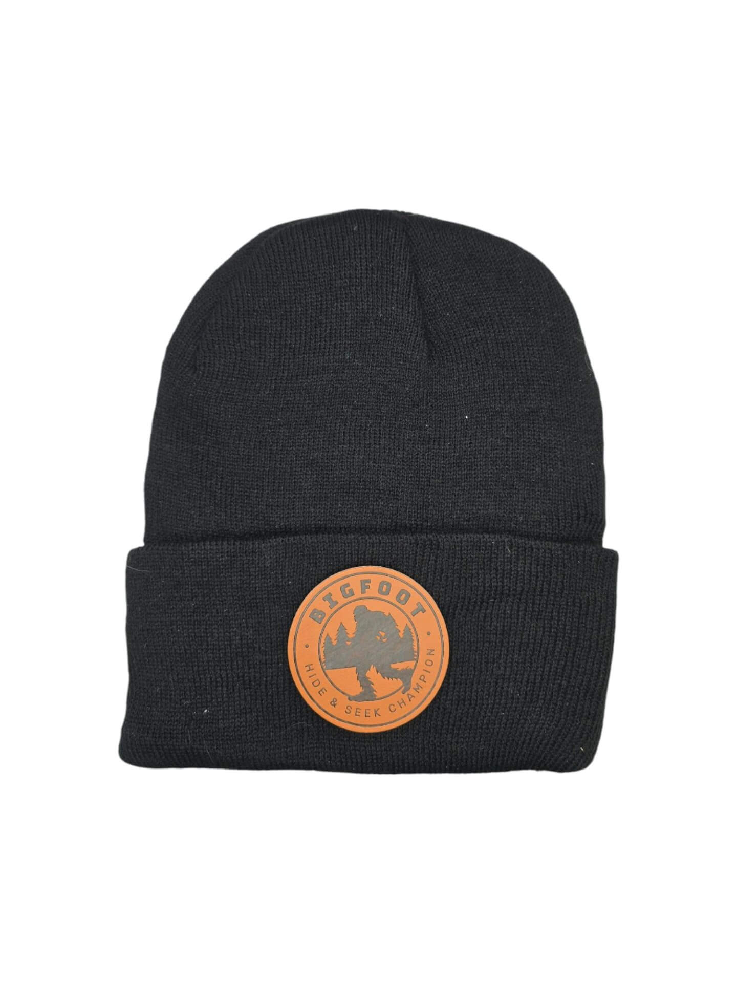 Sasquatch Beanie Big Foot Hide and Seek Champion Leather Patch image 2