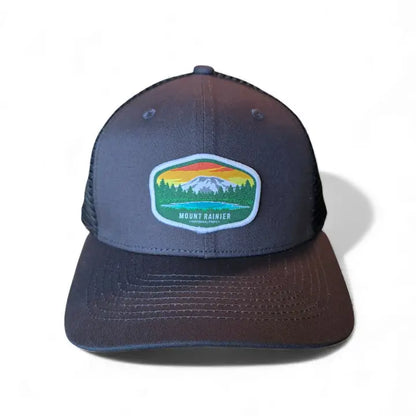 Mount Rainier National Park Snapback Hat - Embroidered Trucker Cap for Men