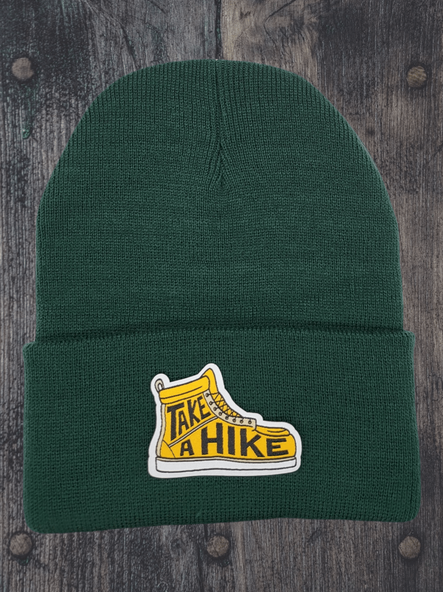 Outdoor Adventure Beanie - Take a Hike Knitted Hat for Nature Lovers & Hikers