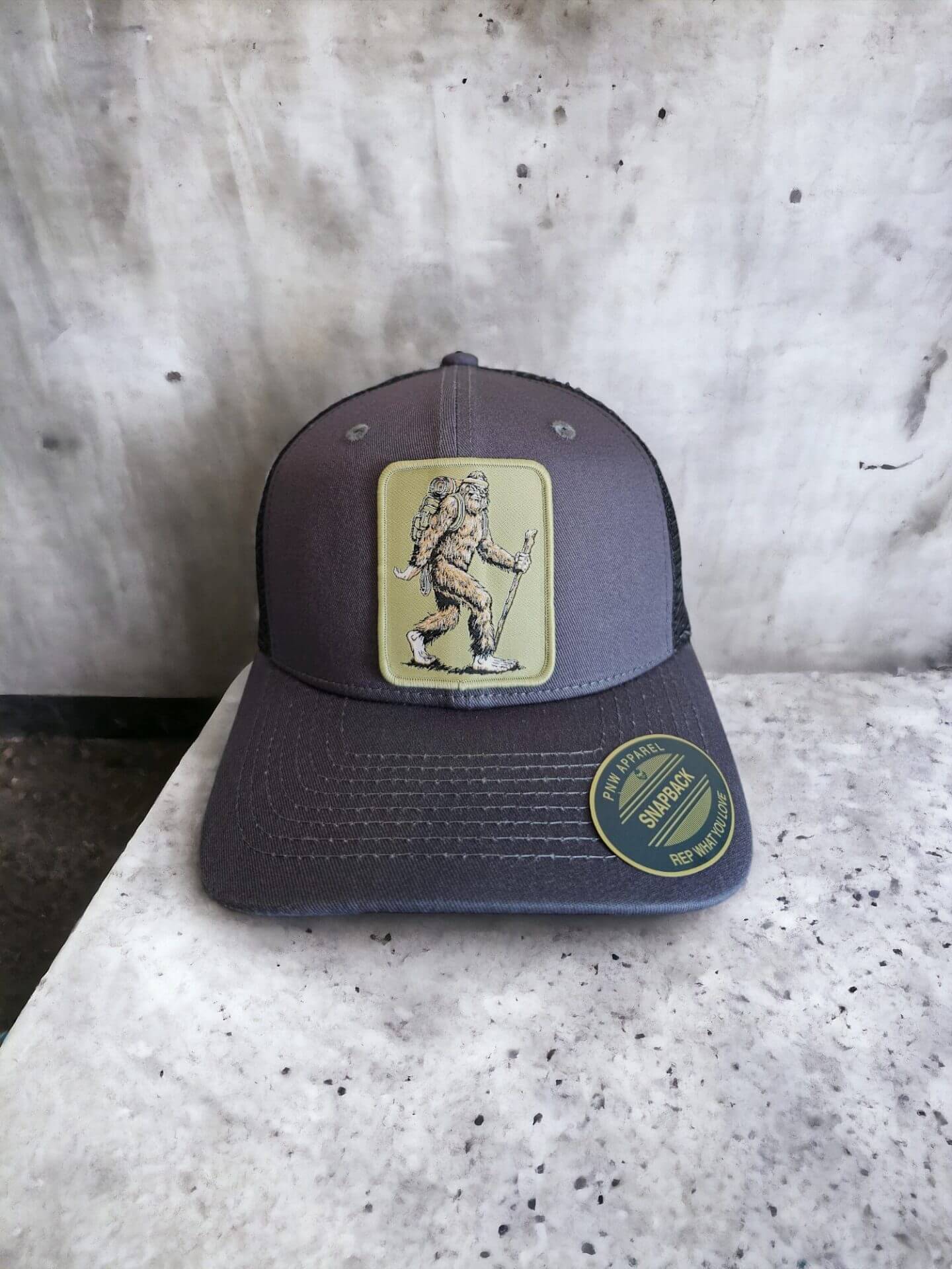 Sasquatch Snapback Trucker Hat for Hiking and Gifts image 4