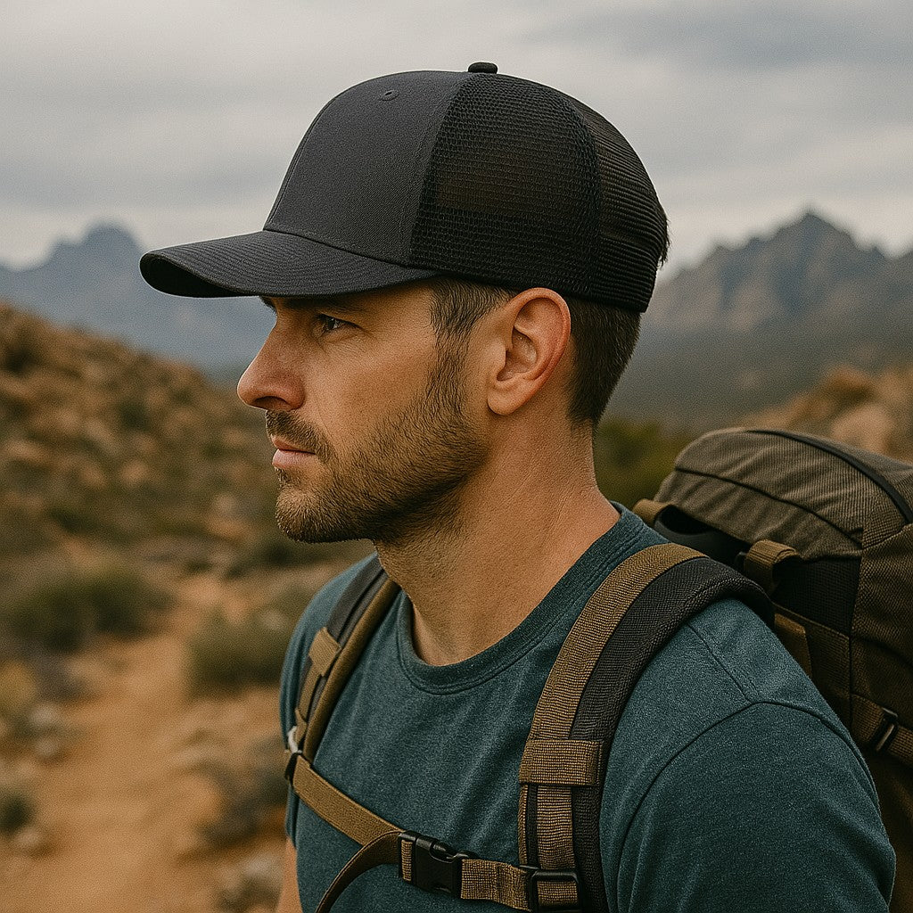 Sasquatch Trucker Hat – Hide and Seek Leather Patch Cap