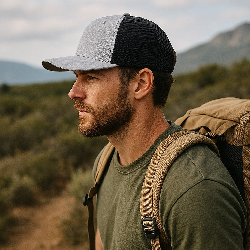 Sasquatch Trucker Hat – Hide and Seek Leather Patch Cap