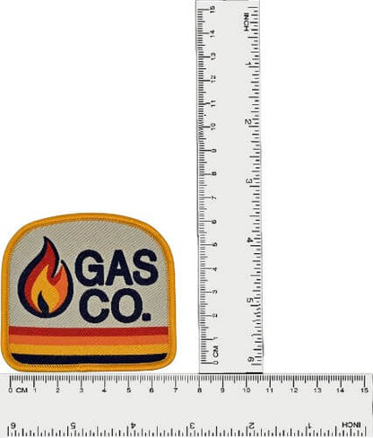 Retro GAS CO. Flame Patch – Iron-On or Sew-On
