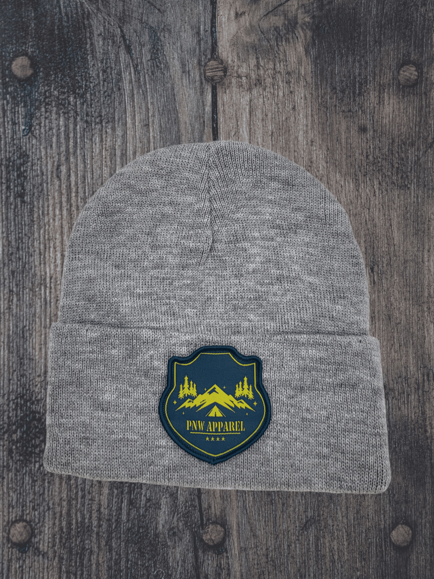 Pacific Northwest Beanie – Adventure Patch Cap - Grey image