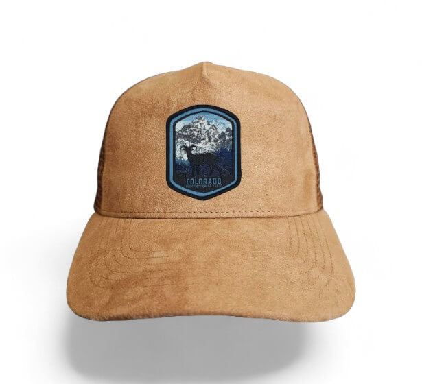 State Collection 5-Panel Trucker Hat – Suede with Snapback - Colorado Hiking image