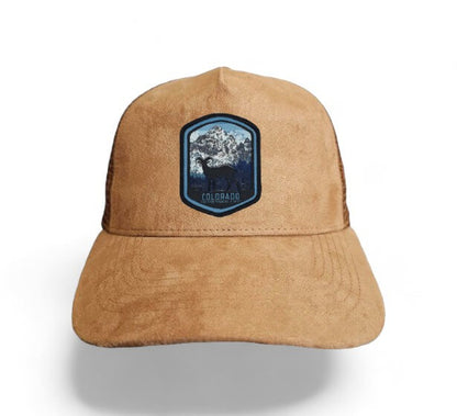 State Collection 5-Panel Trucker Hat – Suede with Snapback - Colorado Hiking image