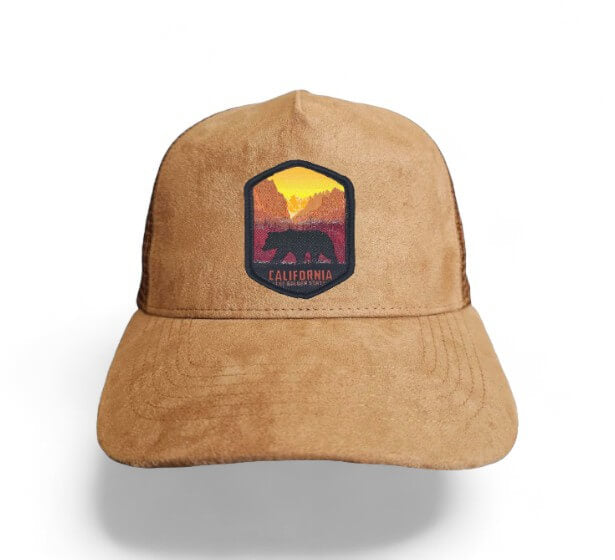 State Collection 5-Panel Trucker Hat – Suede with Snapback - California image