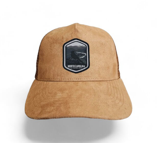 State Collection 5-Panel Trucker Hat – Suede with Snapback - North Carolina image