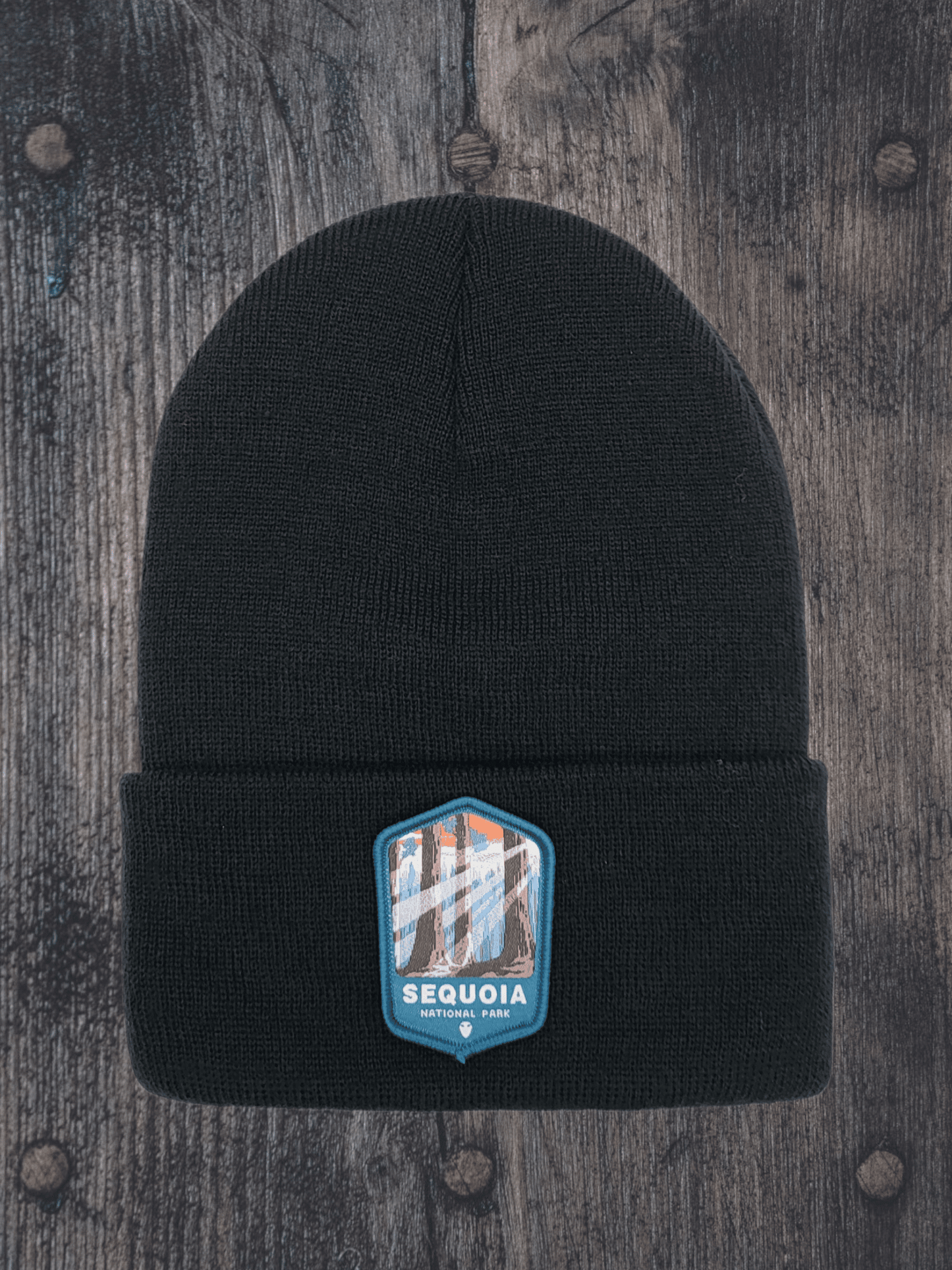 Sequoia Beanie – California Park Adventure Knit Hat - Black image