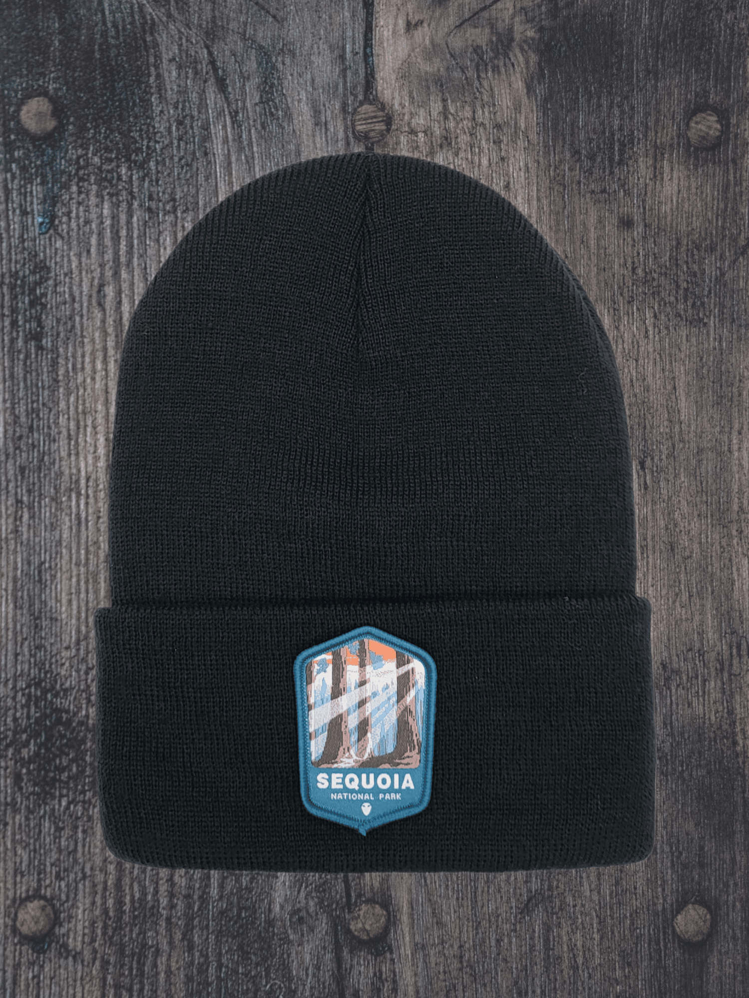 Sequoia Beanie – California Park Adventure Knit Hat - Black image
