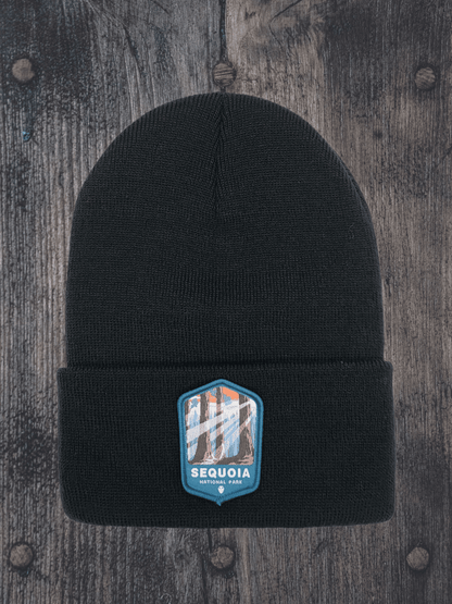 Sequoia Beanie – California Park Adventure Knit Hat - Black image