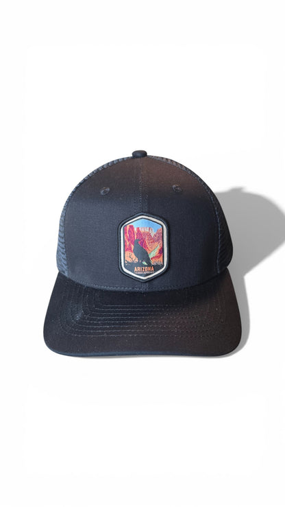 Arizona Baseball Cap with Desert Landscape Embroidered Patch