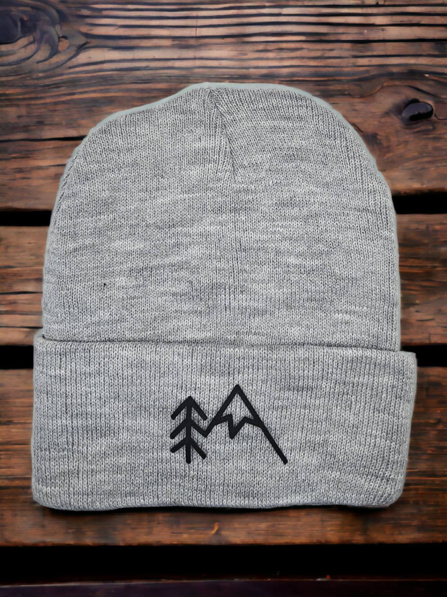 Mountain Beanie with Tree Mountain Patch image 1