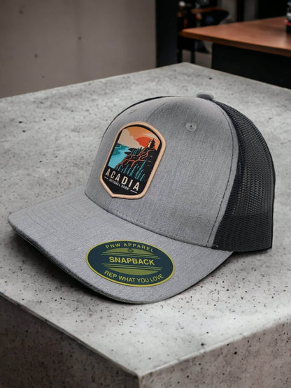 Acadia Outdoor Cap for Nature Enthusiasts and Hiking Adventures - Heather Grey on Black image
