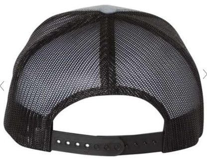 PNW Pine Leather Patch Trucker Hat - Mesh Back Snapback