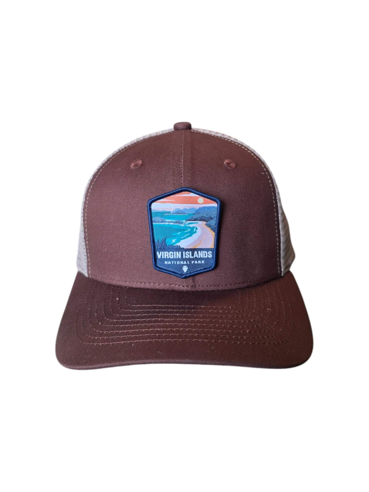 Virgin Islands National Park Snapback Hat - Brown on Khaki image