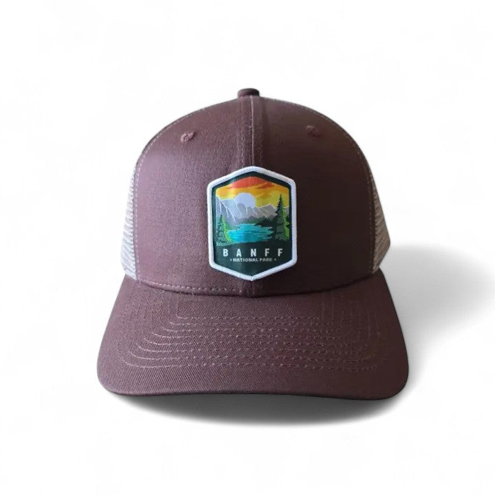 Banff National Park Embroidered Patch Snapback Trucker Hat