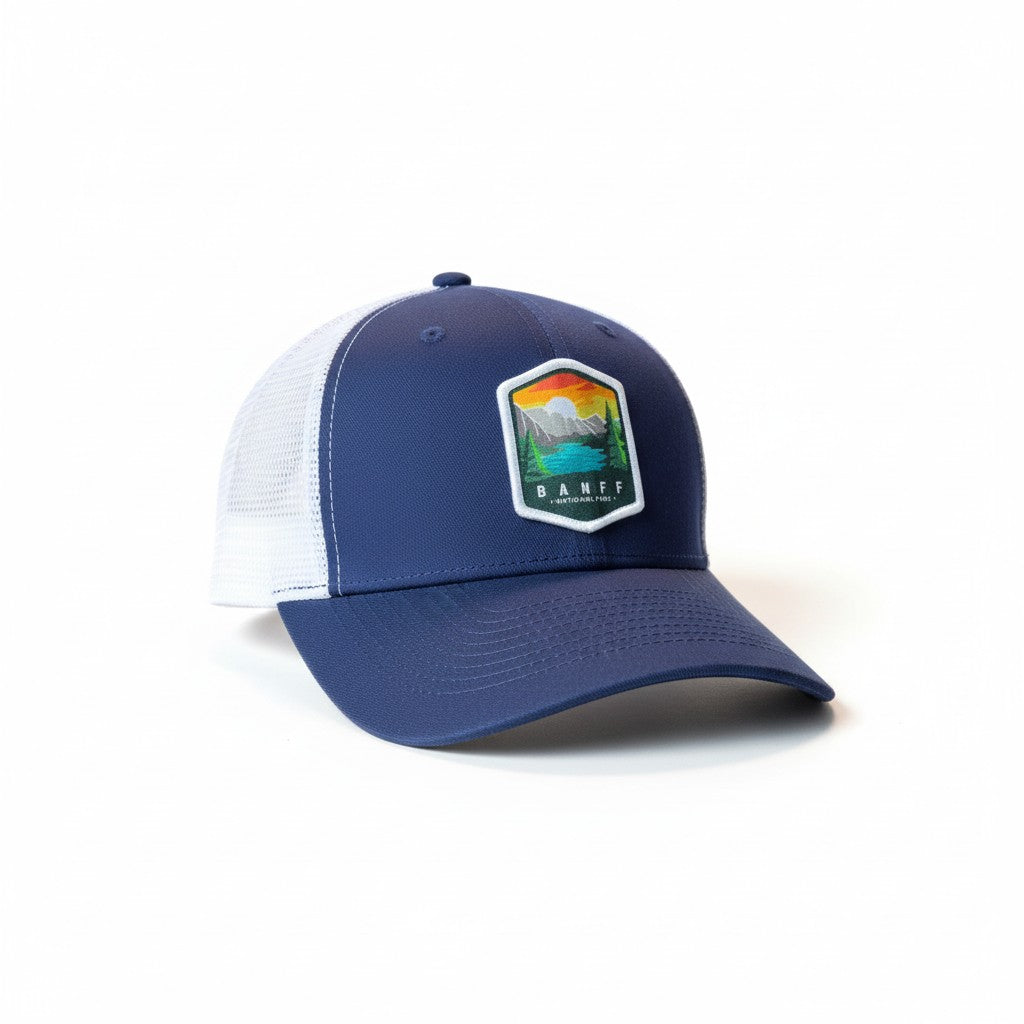 Banff National Park Embroidered Patch Snapback Trucker Hat