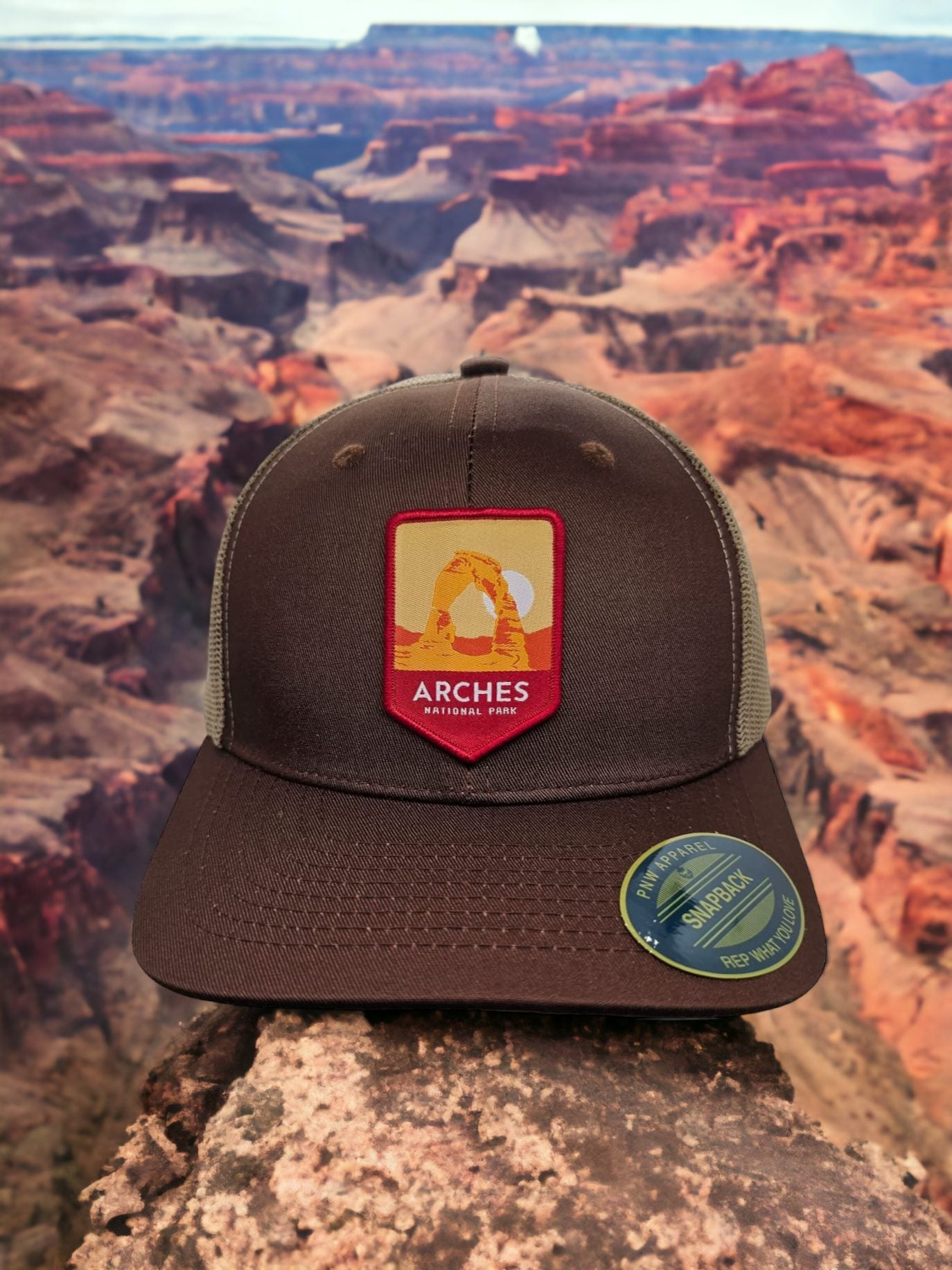 Outdoor Adventure Arches Park Snapback Hat for Enthusiasts image 2