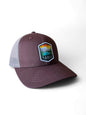 Banff National Park Snapback Hat with Patch - Brown on Khaki image