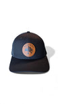 Hiking Bigfoot Trucker Hat | Sasquatch Backpacker Snapback Cap