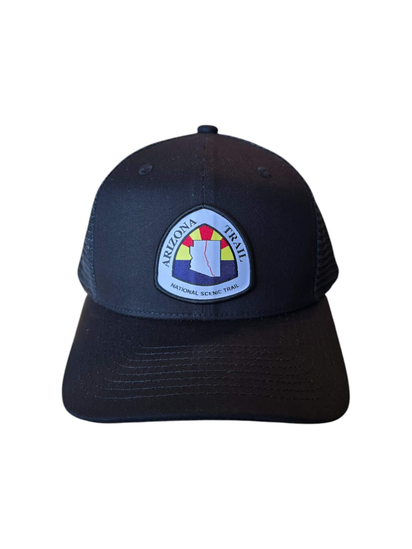 Arizona National Scenic Trail Trucker Hat - Black on Black Mesh image