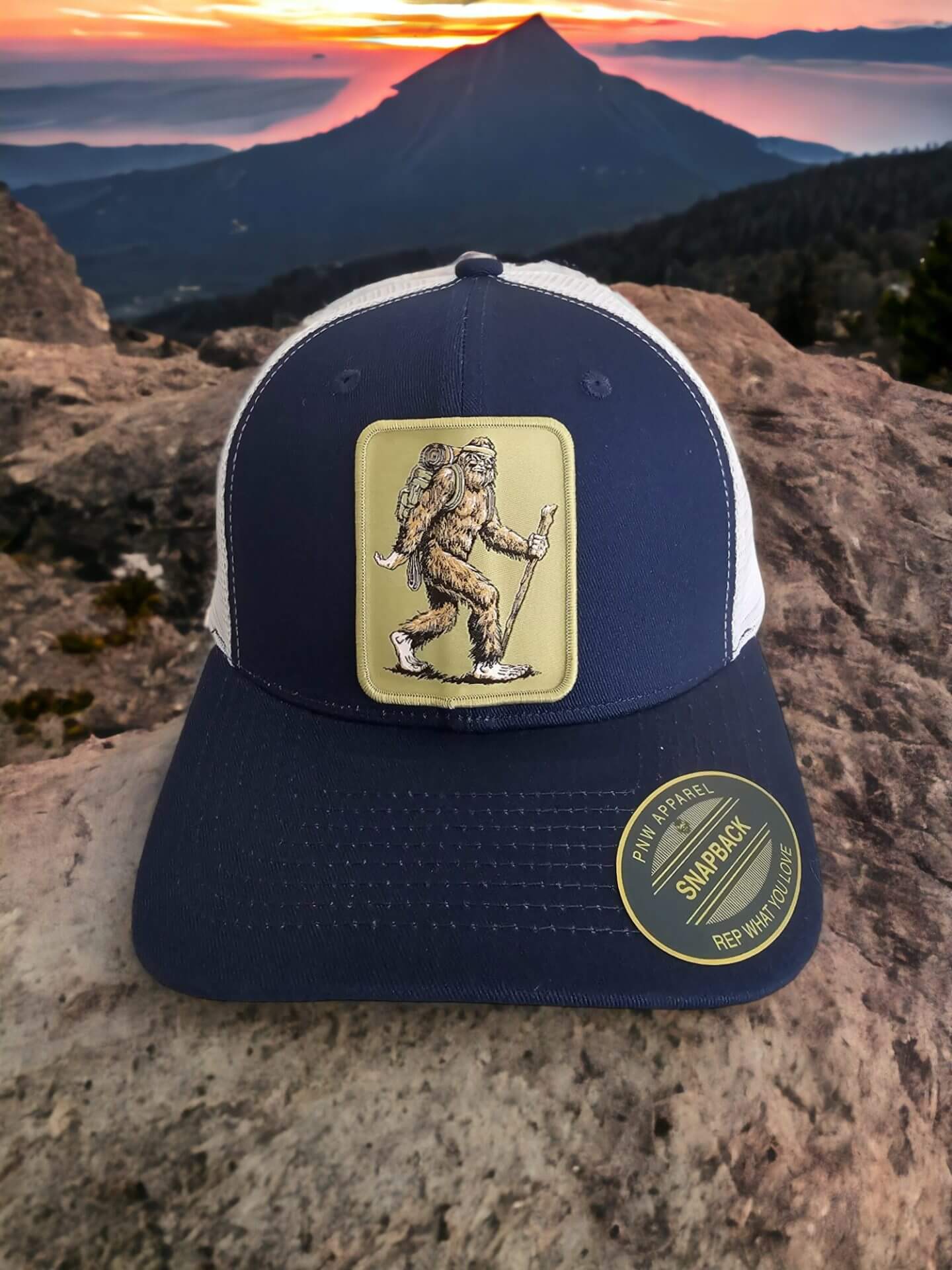 Sasquatch Snapback Trucker Hat for Hiking and Gifts image 3