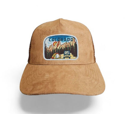 State Collection 5-Panel Trucker Hat – Suede with Snapback image 15