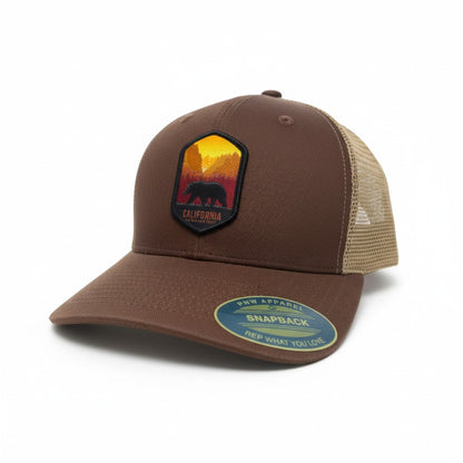 Cali Patch Mesh Back Trucker Hat | Adjustable Snapback Cap