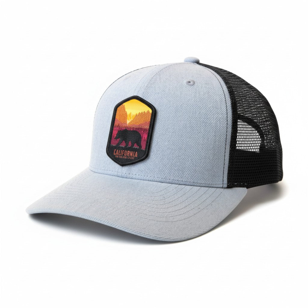 Cali Patch Mesh Back Trucker Hat | Adjustable Snapback Cap