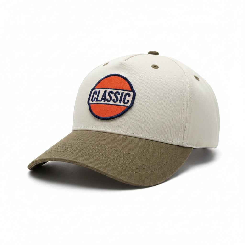 Classic Retro Two-Tone Circular Patch Hat