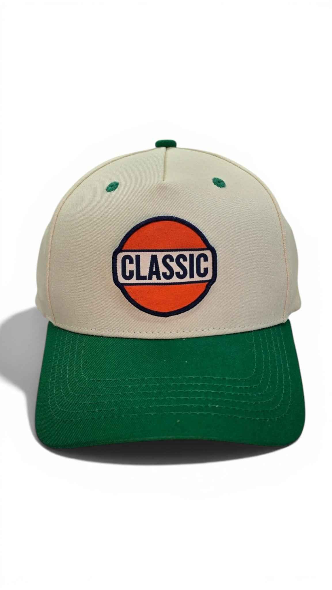 Classic Retro Two-Tone Circular Patch Hat