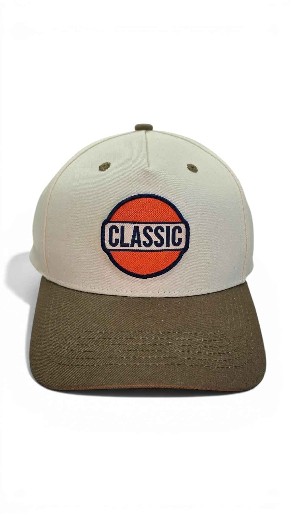 Classic Retro Two-Tone Circular Patch Hat