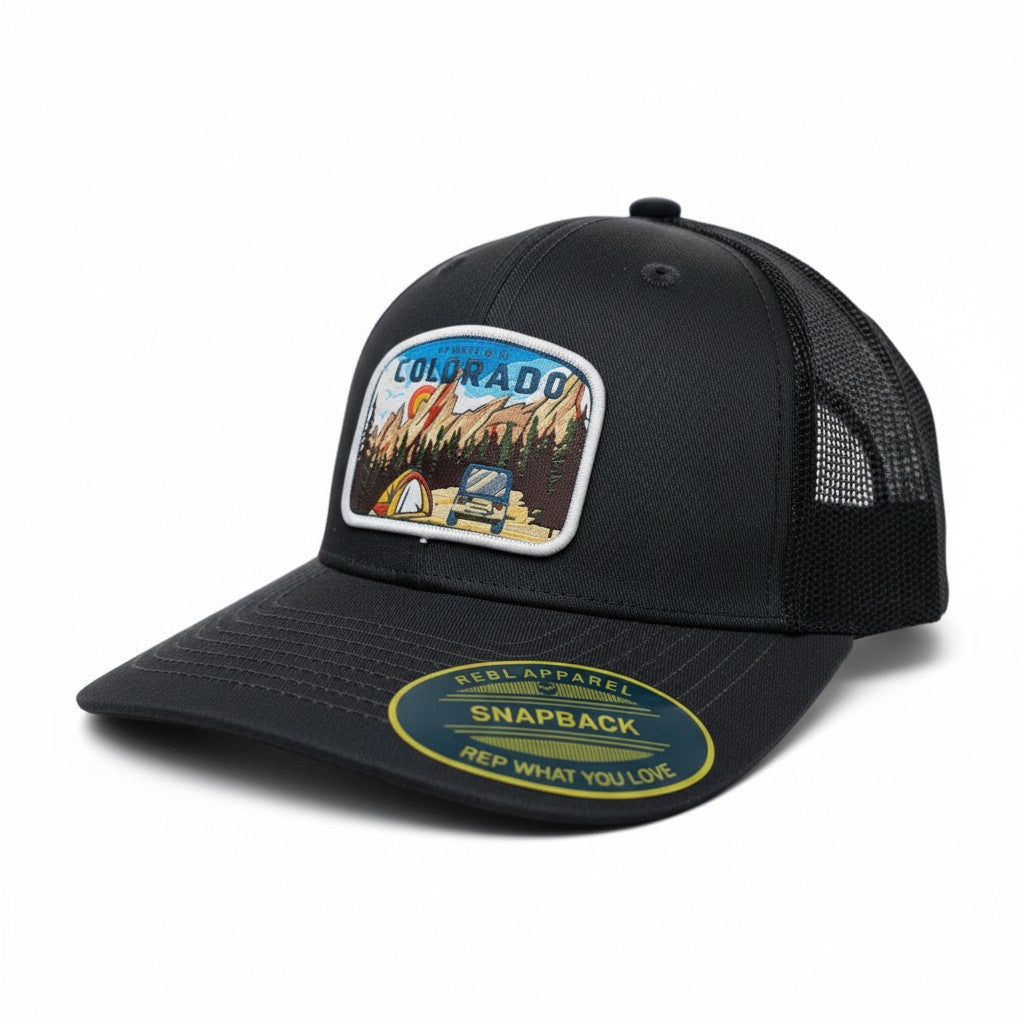Colorado State Patch Trucker Hat - Men's Snapback Mesh Cap
