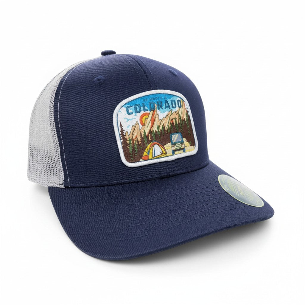 Colorado State Patch Trucker Hat - Men's Snapback Mesh Cap