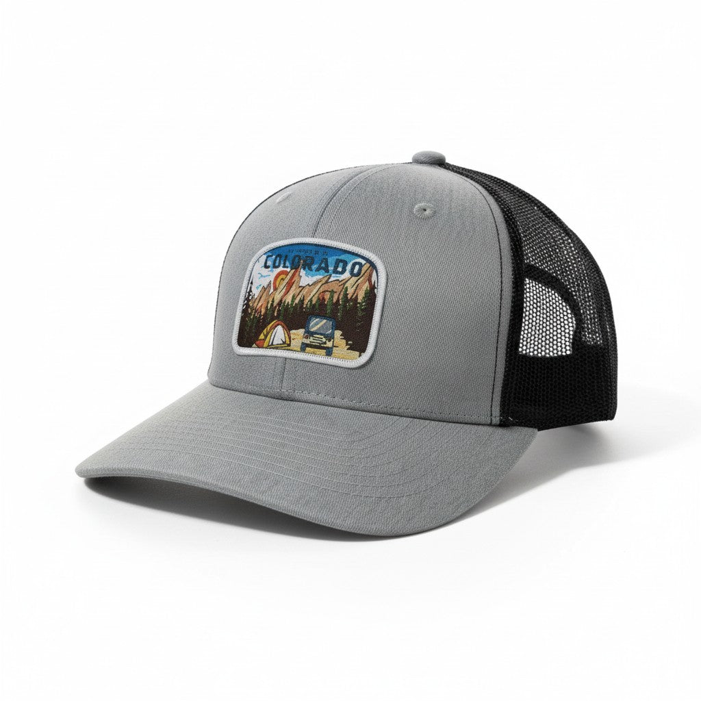 Colorado State Patch Trucker Hat - Men's Snapback Mesh Cap