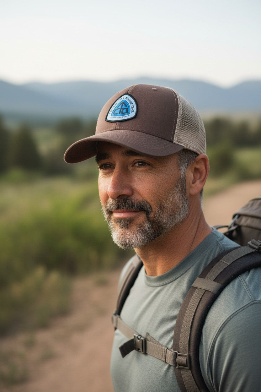 Continental Divide Trail Hat with Official CDT Patch - Trucker Style