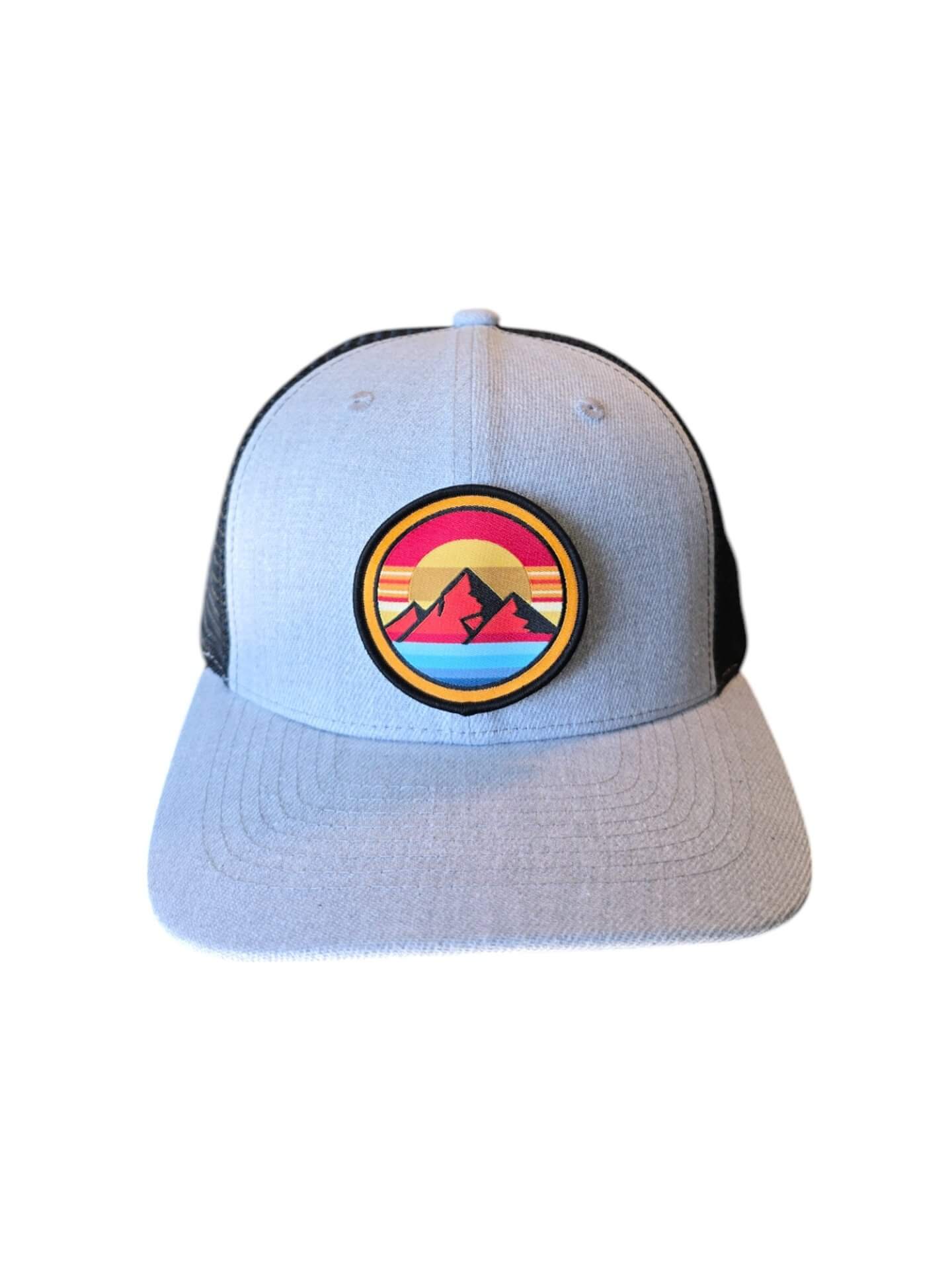 Mountain Sunset Trucker Hat Vibrant Adventure Snapback image 2