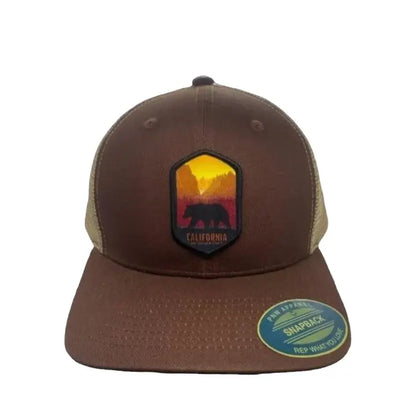 Mesh Back Trucker Hat | Cali Patch Cap | Adjustable Snapback Style