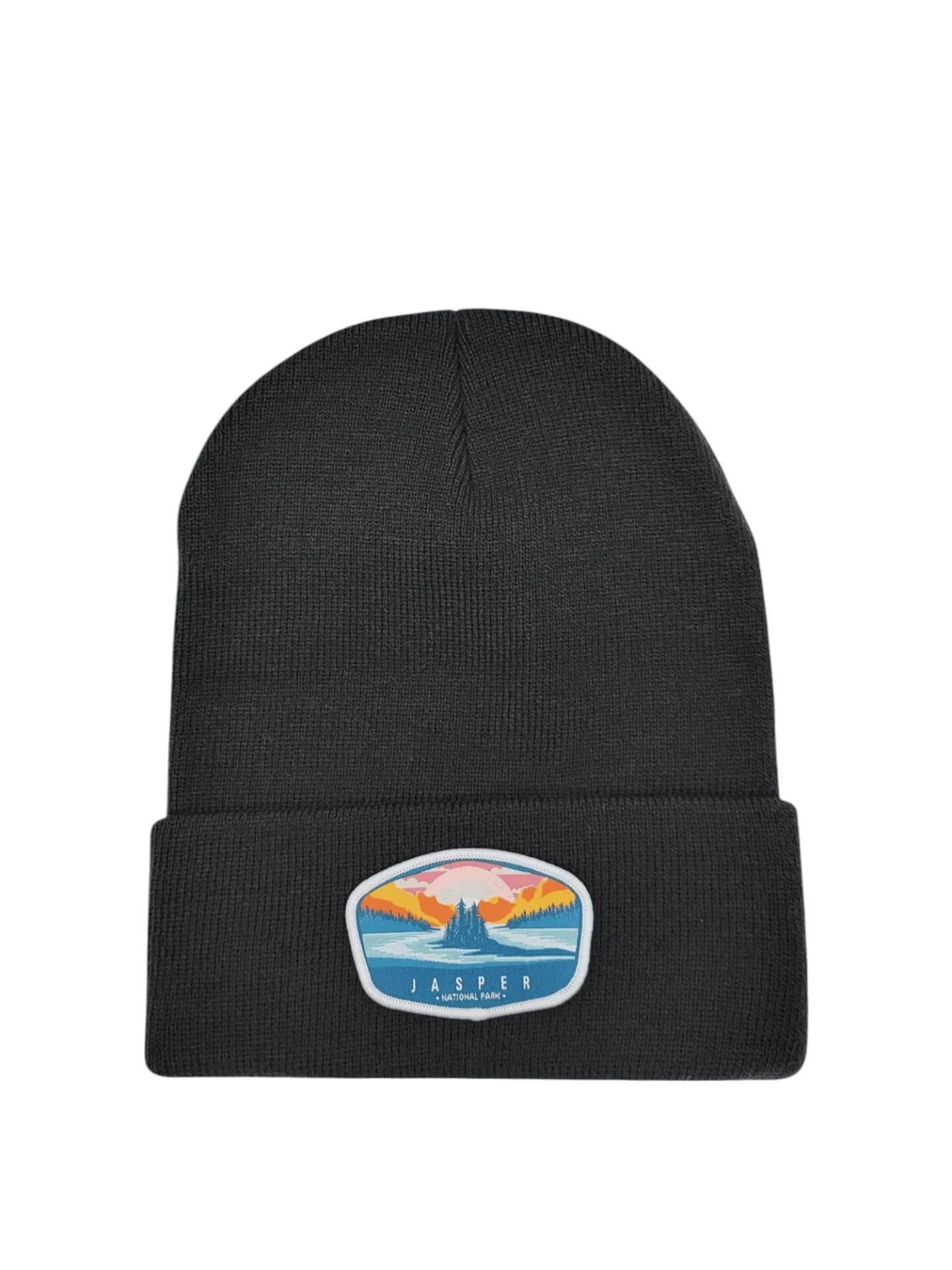 Jasper Beanie – Embroidered Canadian Park Knit Hat - Black image