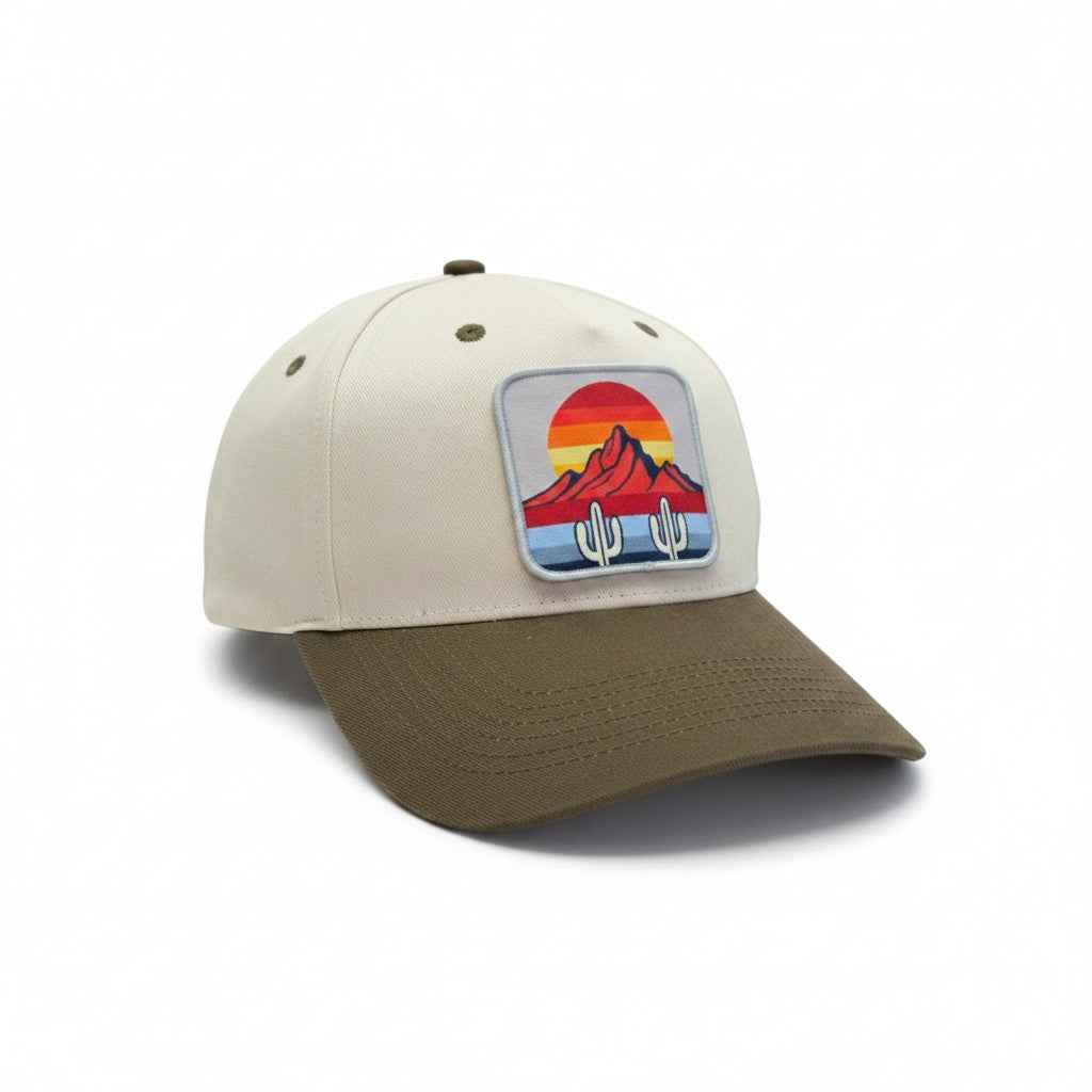 Desert Saguaro Sunset Two-Tone Canvas Hat